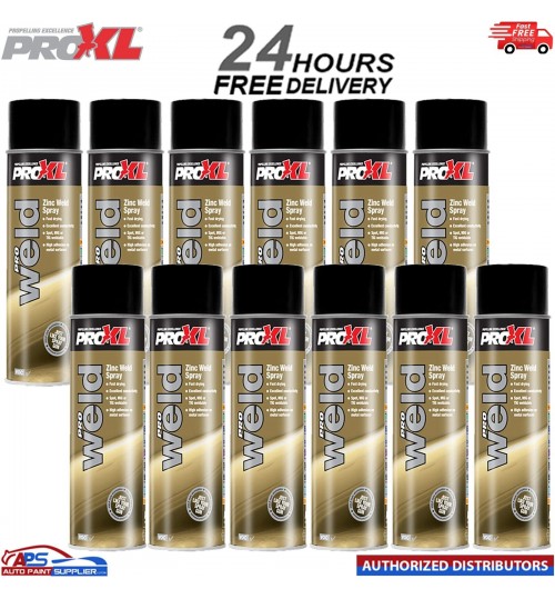12x PRO XL ZINC WELD SPRAY AEROSOL PROXL PROWELD 500ML
